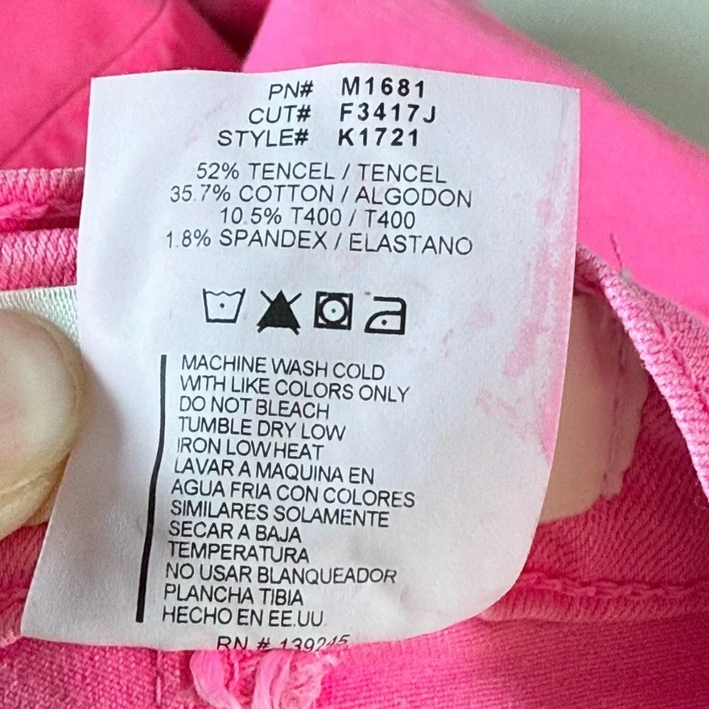 Vibrant MIU Skirt Womens Medium Neon Pink Distressed‎ Stretch Casual Festival